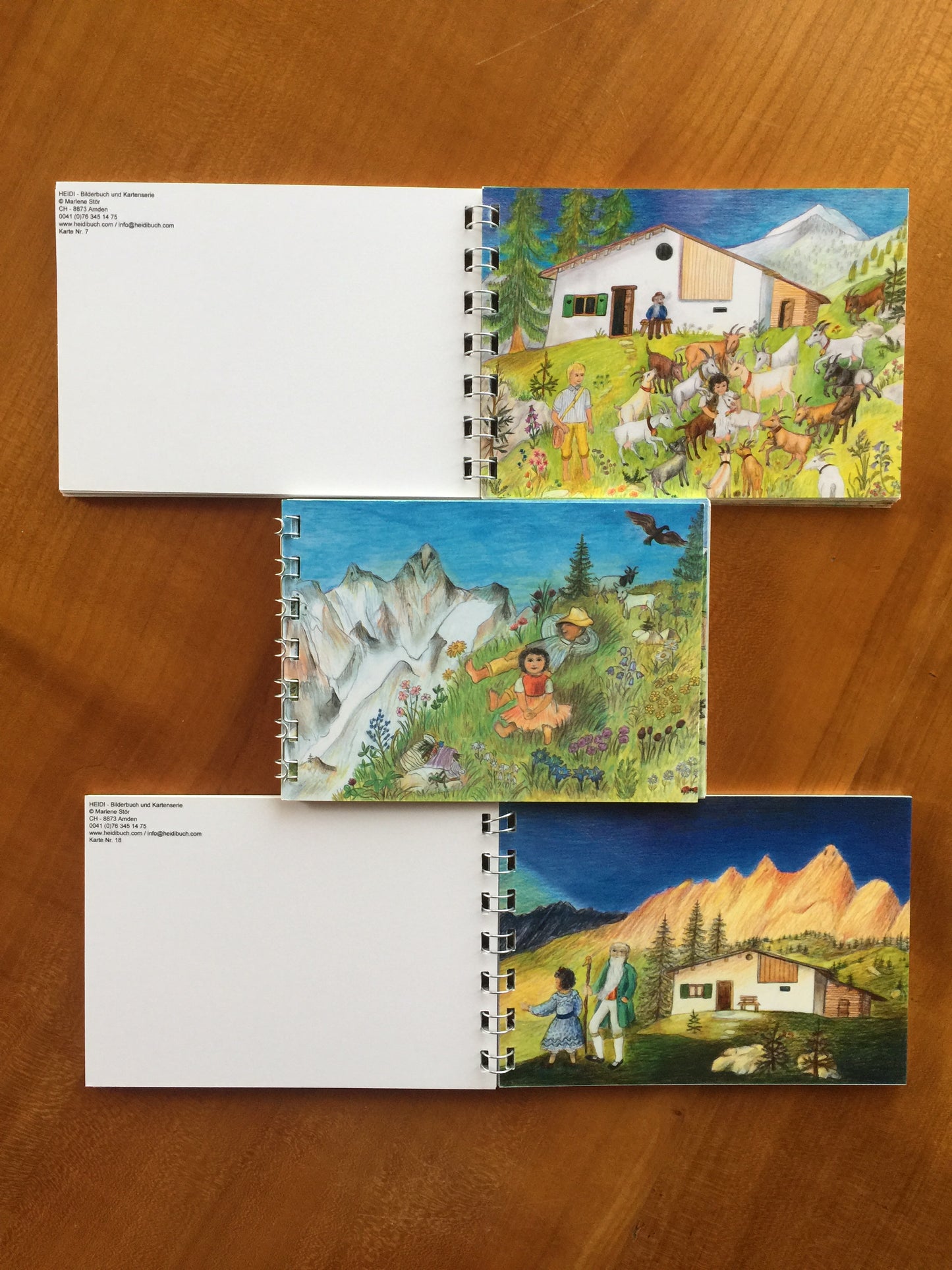 Heidi ring binder A6 - 25 illustrations from volumes 1-5