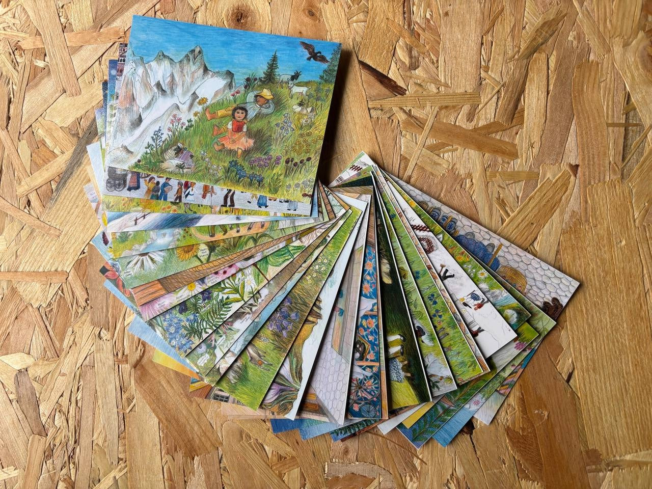 Heidi Ansichtskarten Set – 25 Motive aus der Heidi-Bilderbuchreihe